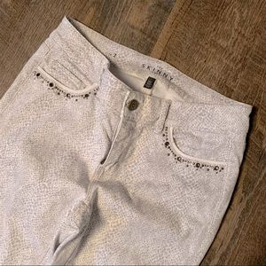 White House Black Market Skinny Jean Animal Print